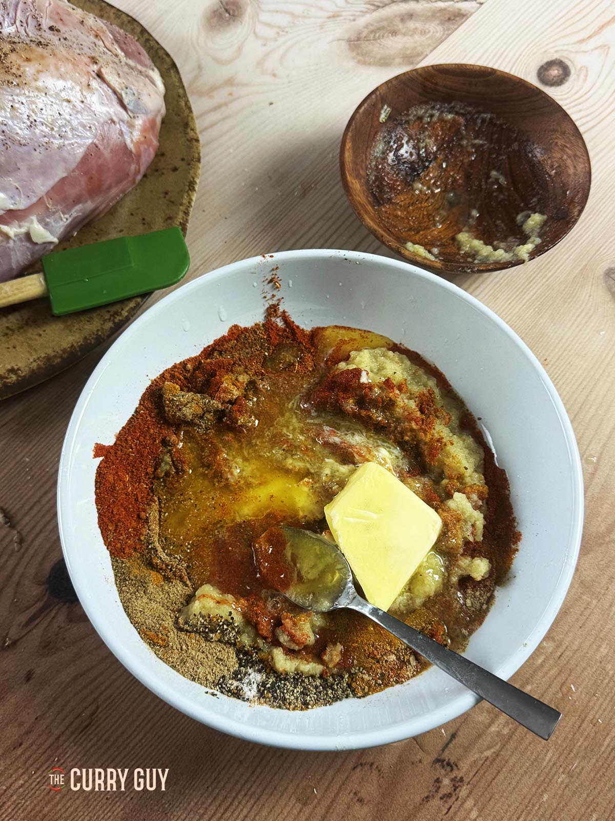 The ingredients for the marinade.