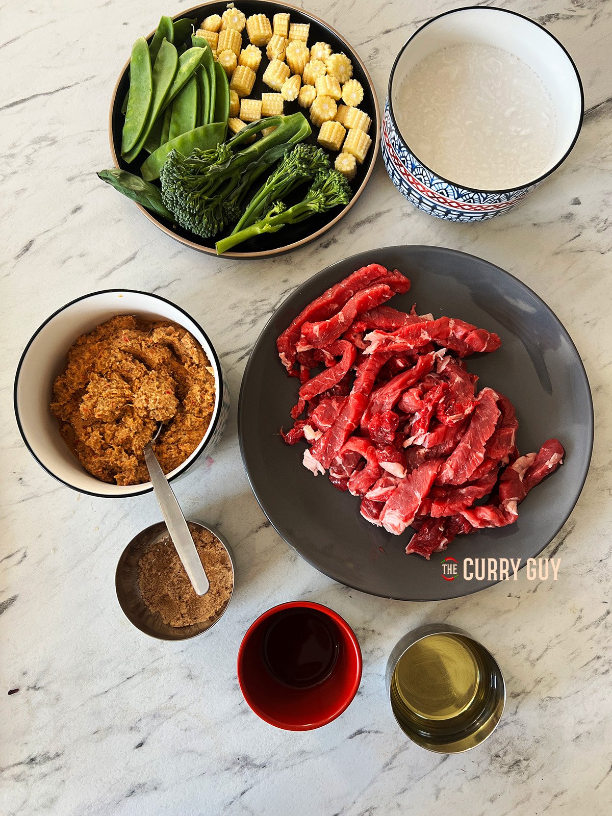 Ingredients for Slow Cooker Panang Curry displayed 