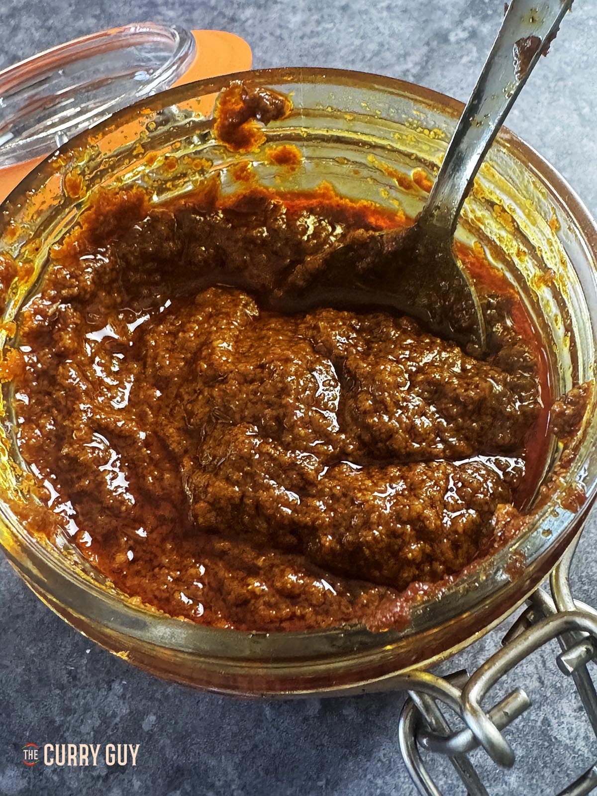 Tikka masala paste in a jar.