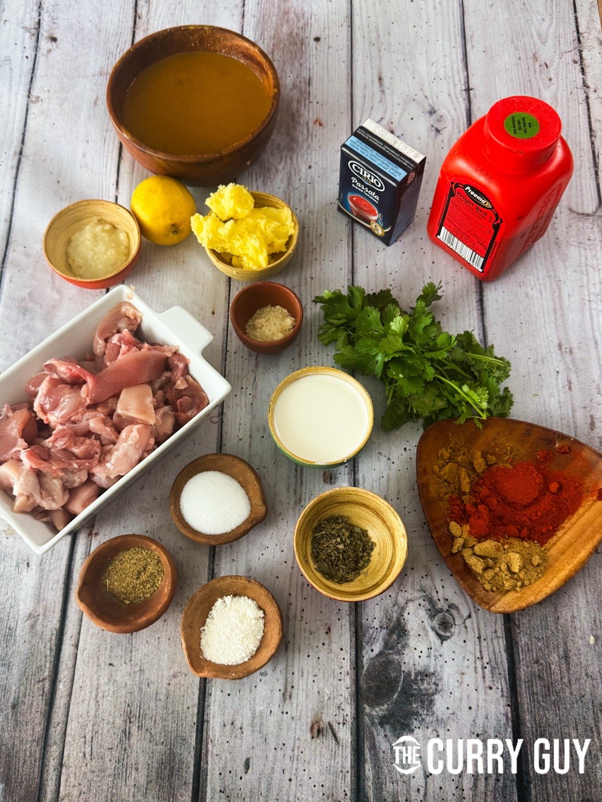 The ingredients for the recipe.