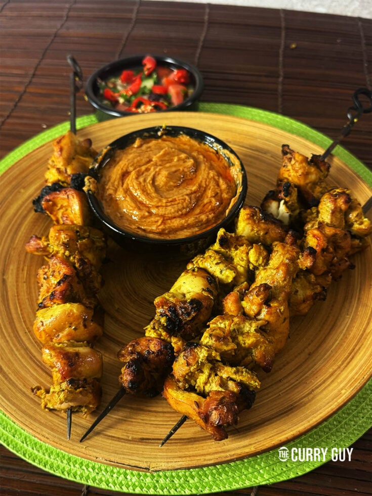 Thai chicken satay and peanut sauce