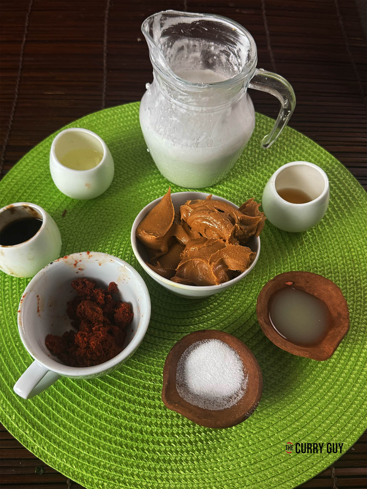 Ingredients for the recipe laid out on a countertop.