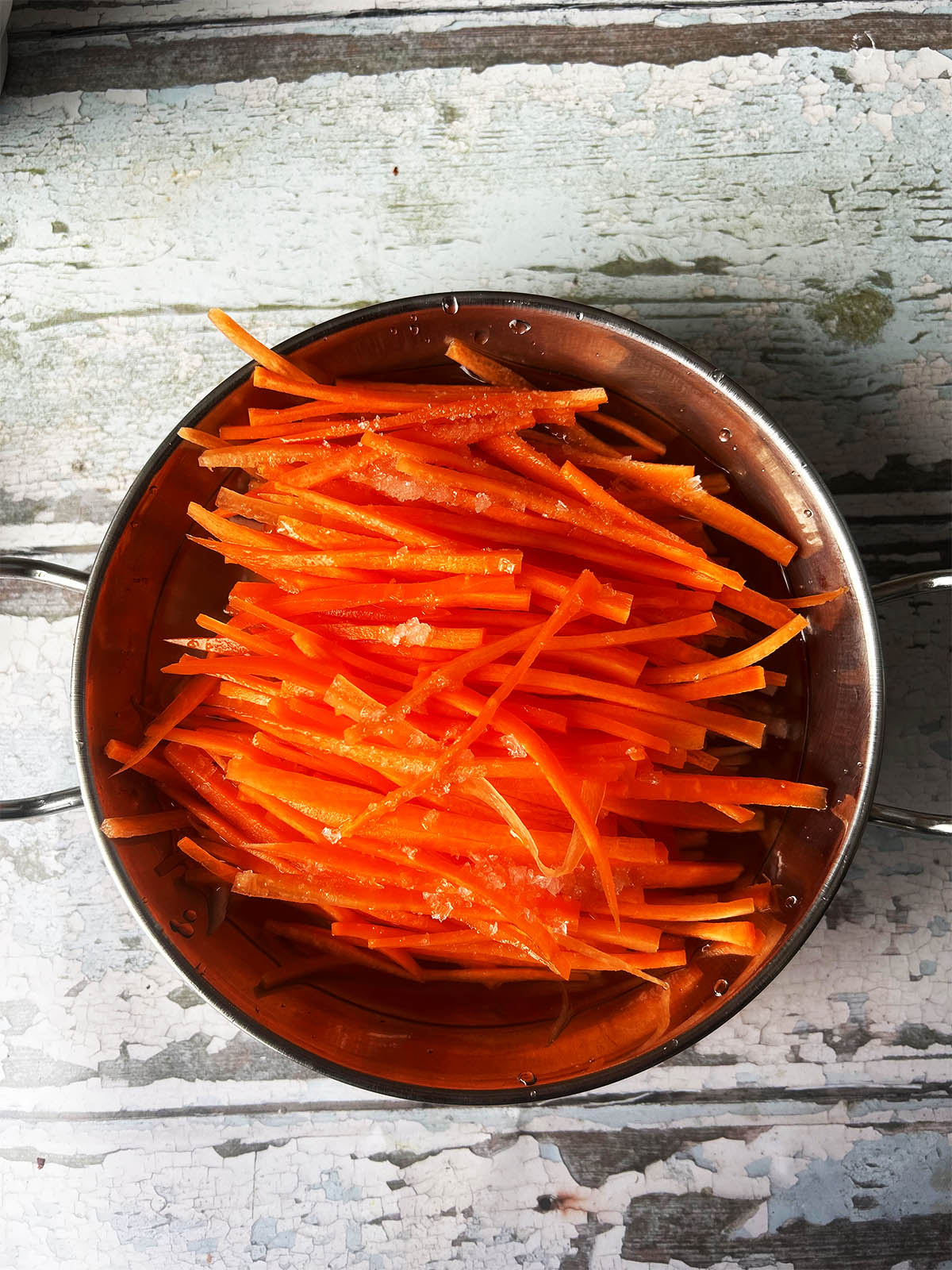 Sliced carrots in a bowl.