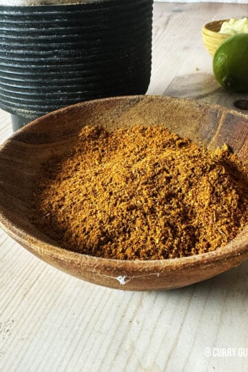 Dhansak masala in a bowl.