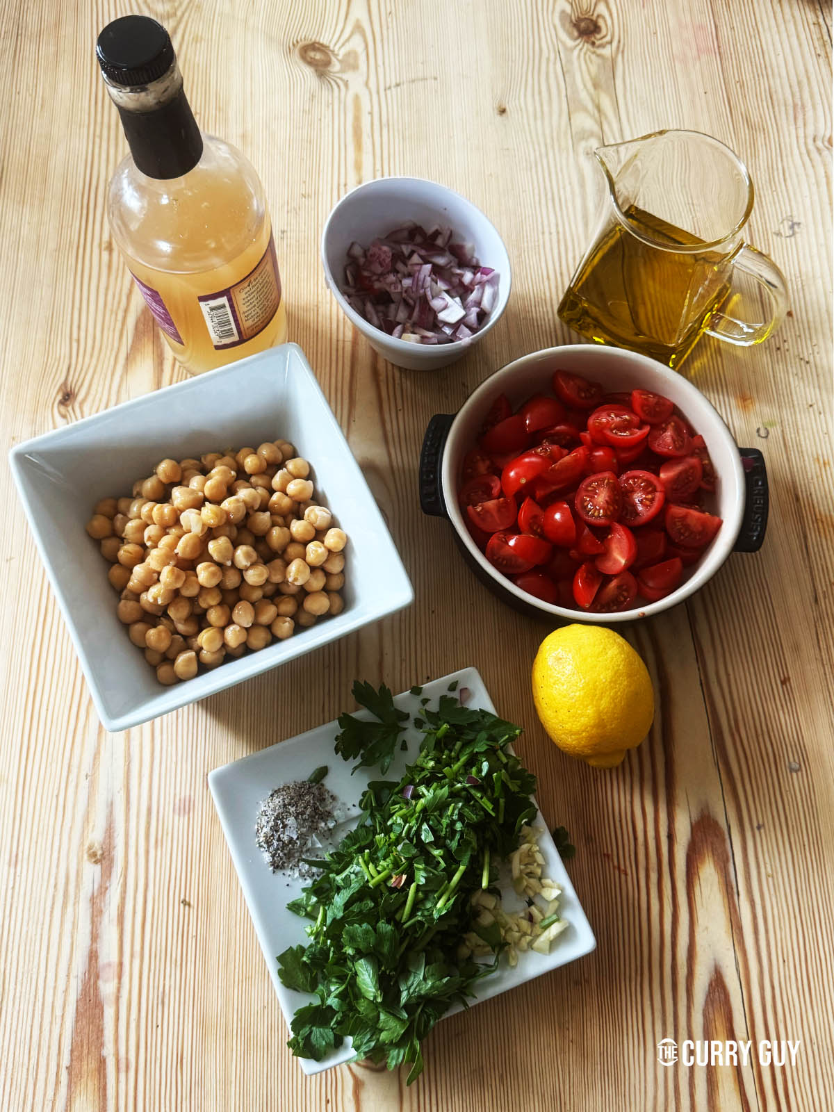 The laid out ingredients ready to go