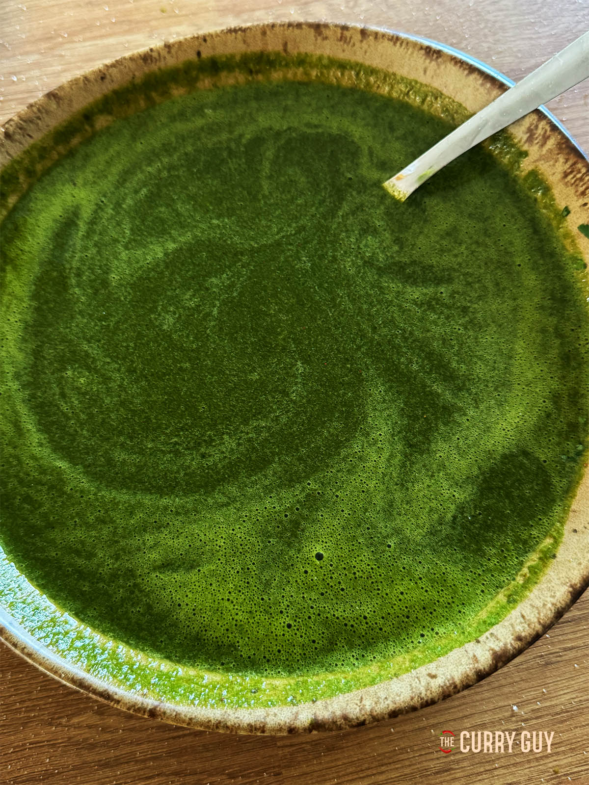 The sieved sauce ready for adjusting the flavours