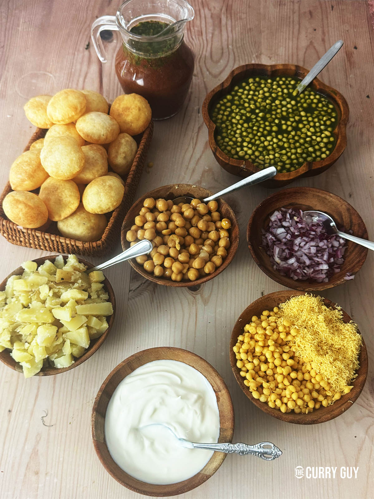 The ingredients for the recipe on a counter top.