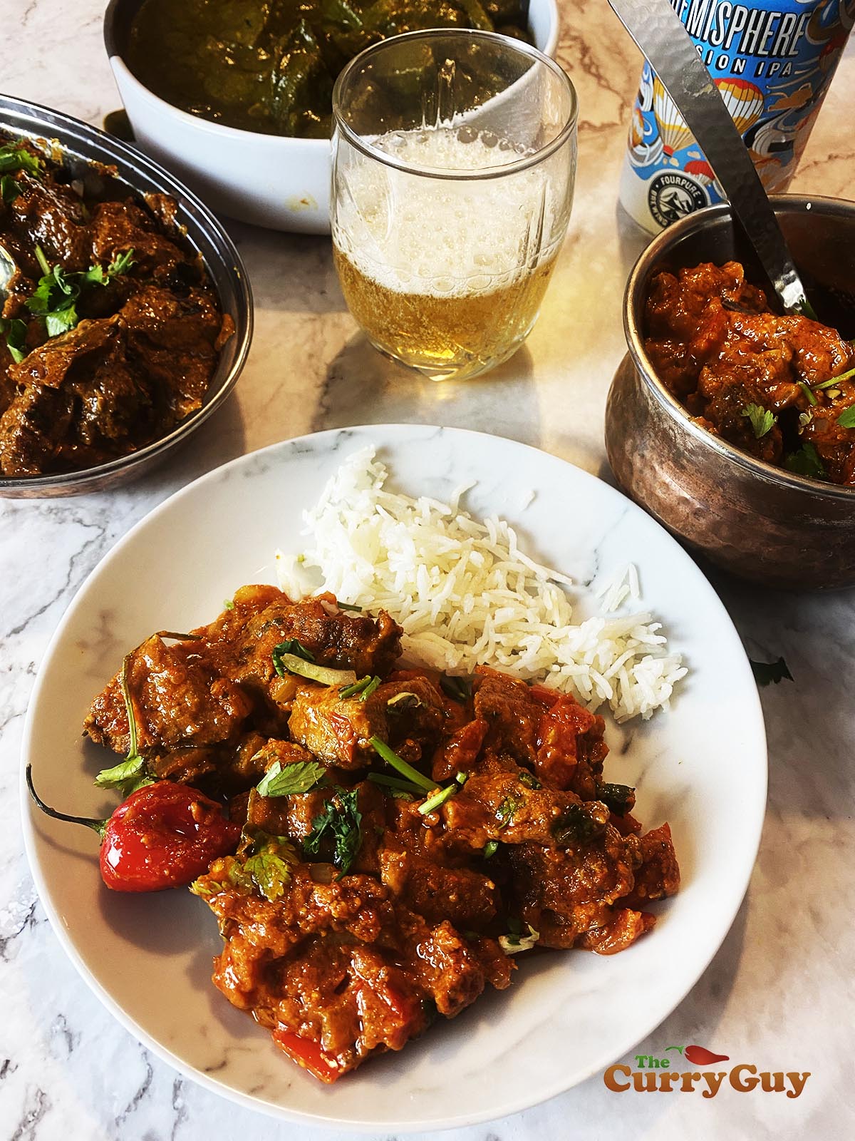 restaurant stlye phaal curry