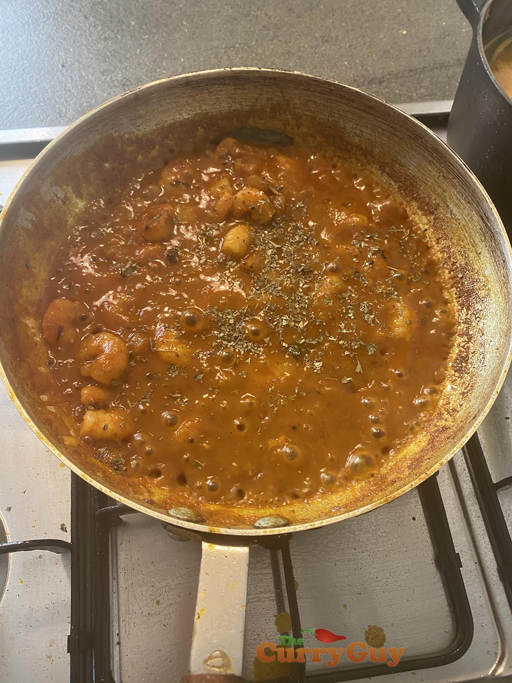 kasoori methi added to the curry