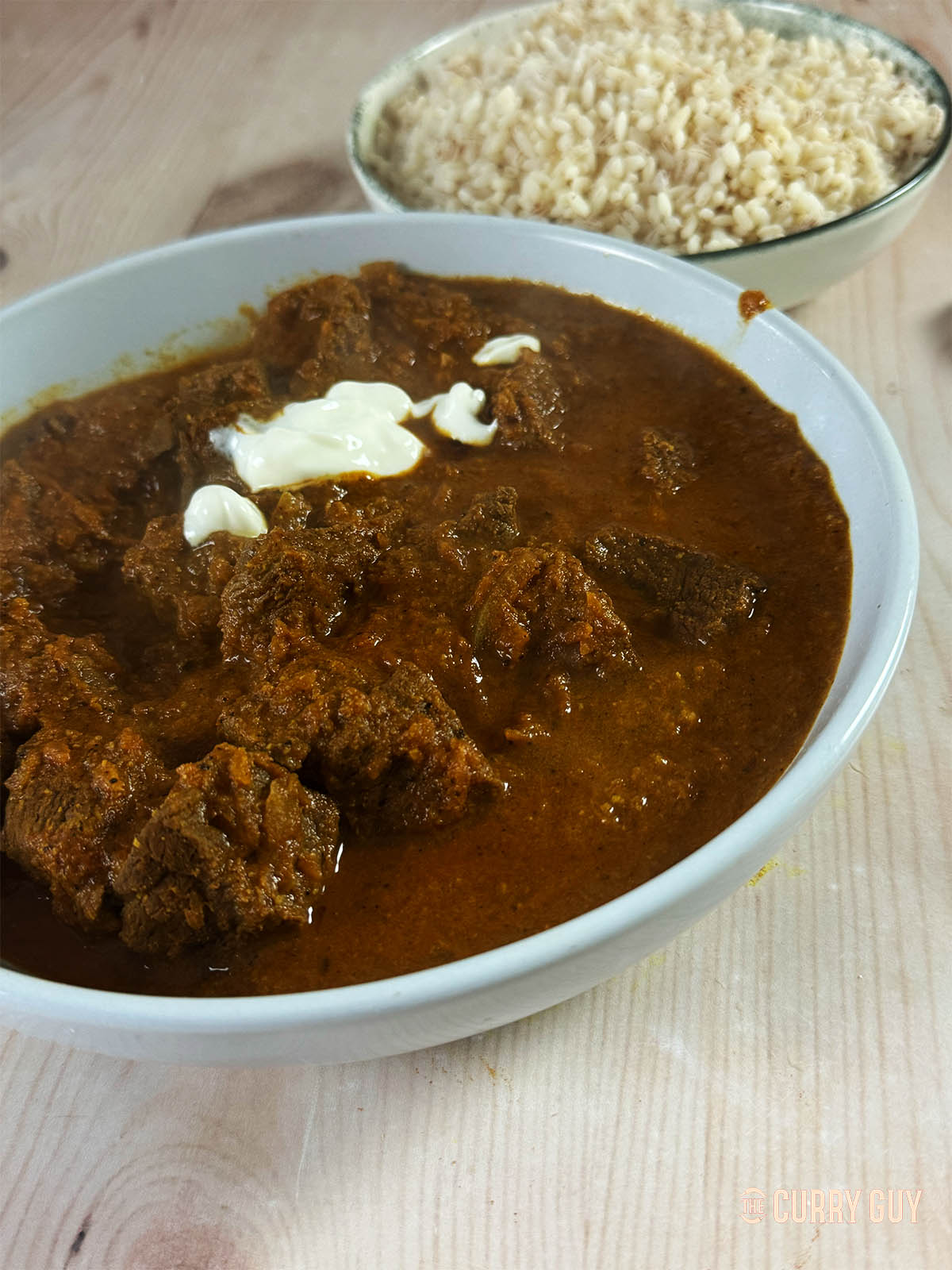 The finished venison curry.